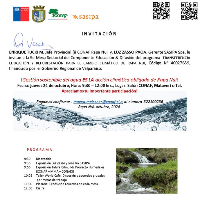 INVITACIÓN 9a MESA SECTORIAL